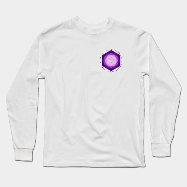 purple line face Long Sleeve T-Shirt by josielyn00